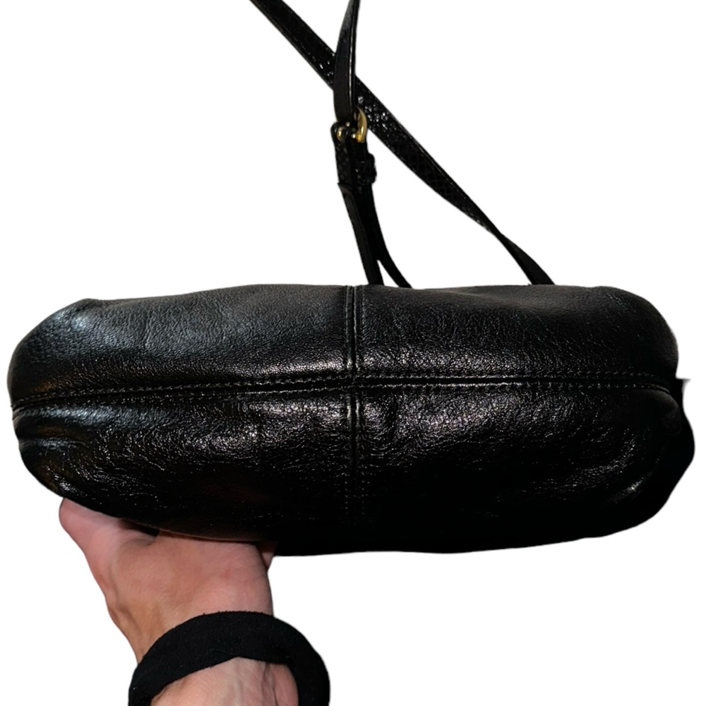 Coach Ashley Python, Pleated Black Leather Swingp… - image 7